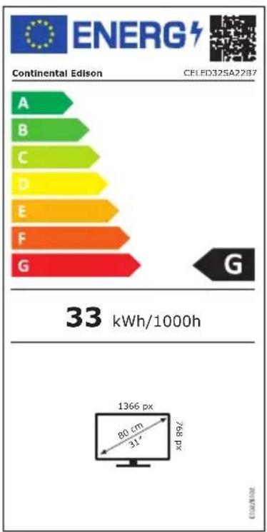 CONTINENTAL EDISON CELED32SA22B7 - ACCESSOIRES : - 1