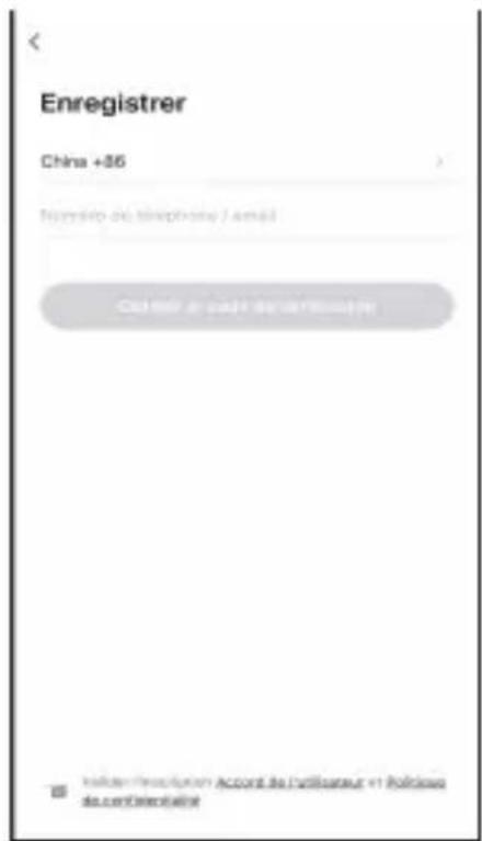 Enregistrer China +86 Nouéro ou téléphone / email Cotter en code de certificatie Inlette description Account de l'utilisateur et Policyse de conférentaire