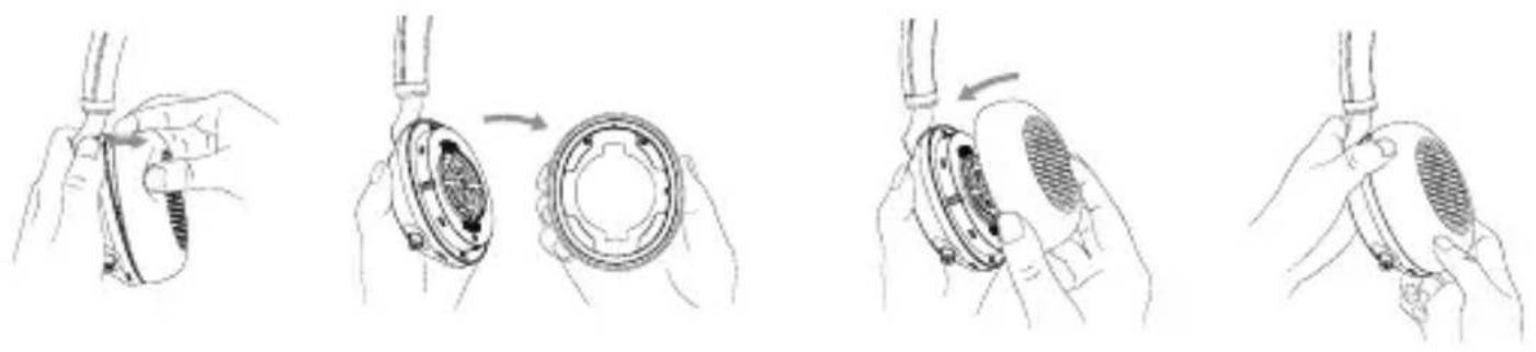 Yealink BH72 Lite - Remplacer les coussinets d'oreille - 1