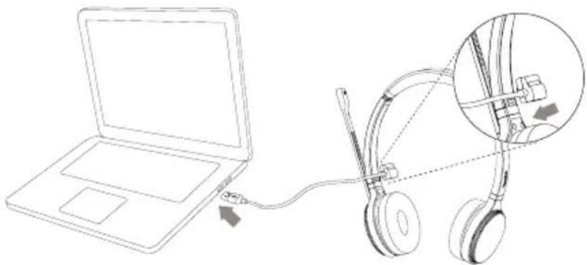 Yealink WHM621 - Charging the Headset - 1