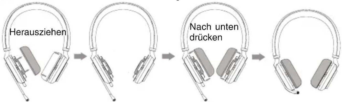 Yealink UH38 - Austauschen der Ohrpolster - 1