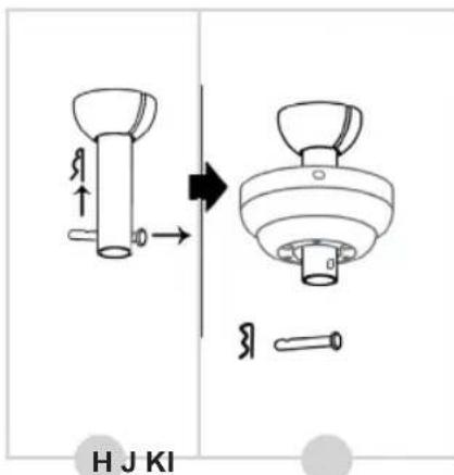 BESTRON Summer Breeze DC30BC - MONTAGE - Installer la tige descendante au moteur (option 1) - 1