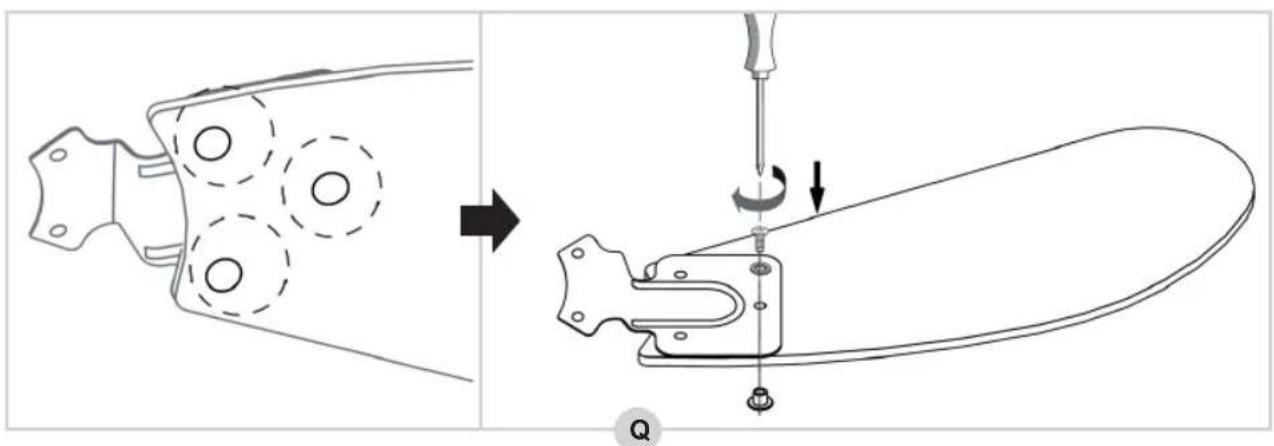 BESTRON Summer Breeze DC30BC - MONTAGE - Installer le couvercle décorat directement au moteur (option 2) - 3
