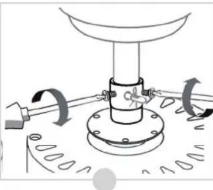 BESTRON Summer Breeze DC30BC - MONTAGE - Installer la tige descendante au moteur (option 1) - 6