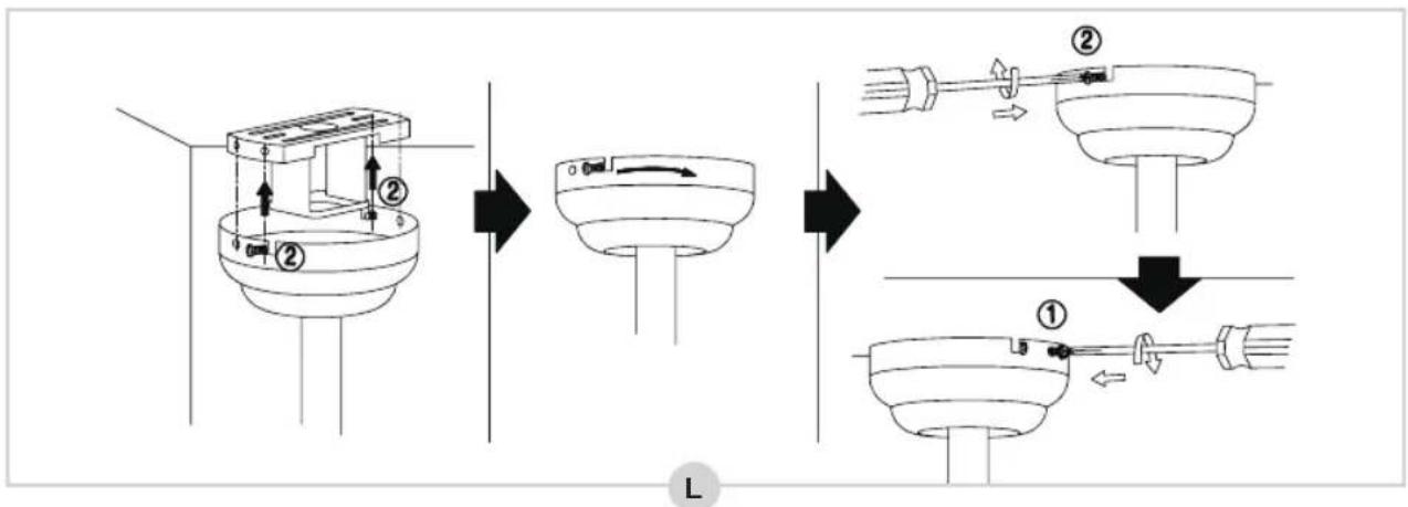 BESTRON Summer Breeze DCF52LSR - MONTAGGIO - Montaggio del ventilatore sulla base di supporto - 1