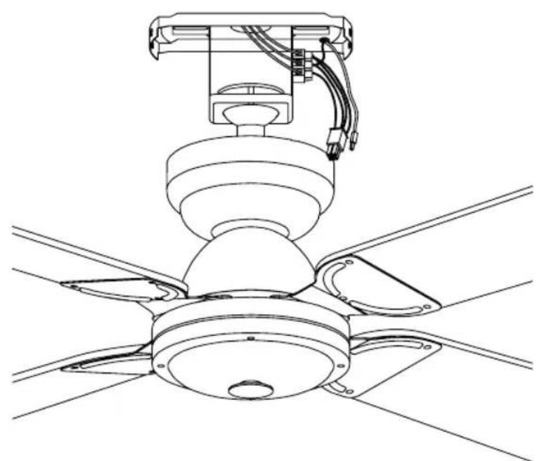 BESTRON Summer Breeze DCF42BR - MONTAGGIO - Montaggio delle pale del ventilatore sull'alloggiamento del motorino - 5