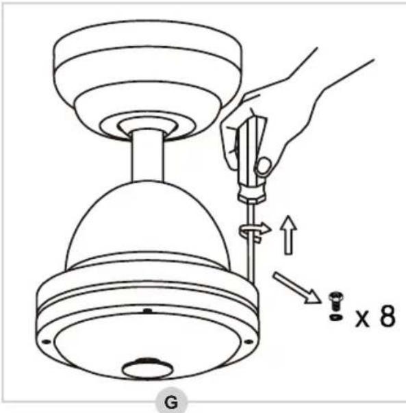 BESTRON Summer Breeze DCF42BR - MOUNTING - Mounting the fan blades to the motor housing - 2
