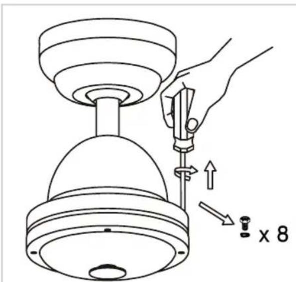 BESTRON Summer Breeze DCF42BR - MONTAGE - Het monteren van de ventilatorbladen aan het motorhuis - 2