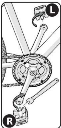 Huffy Frozen 16 - Serrage des pédales : - 2