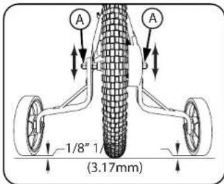 Huffy Spectre 20 - EZ BUILD modeles: le réglage de la hauteur des roues de Formation : - 1