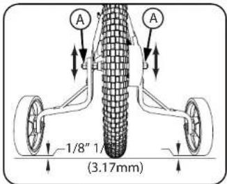 Huffy Good Vibrations 26 - EZ BUILD modèles : le réglage de la hauteur des roues de formation : - 1