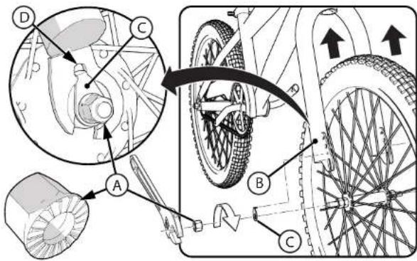 Huffy Avengers 16 - Installation de la roue avant - 1