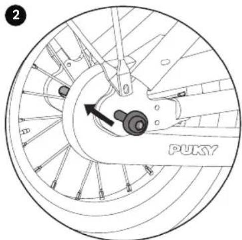 Puky Cyke 16F - REGULACE NAPNUTÍ ŘETĚZU LS-PRO 16 - LS-PRO 18 S CHAINLOOPER - 2