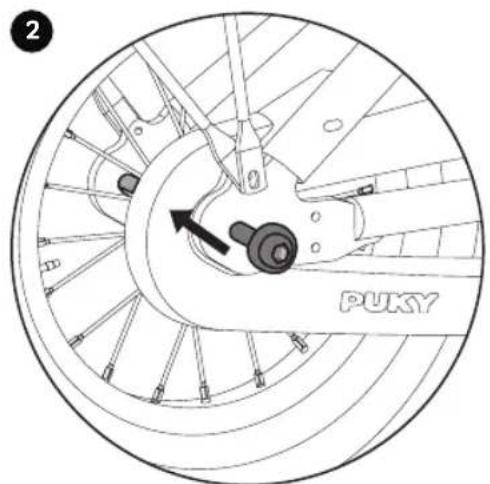 Puky Cyke 16F - INSTELLING VAN DE KETTINGSPANNING LS-PRO 16, LS-PRO 18 MET CHAINLOOPER - 2