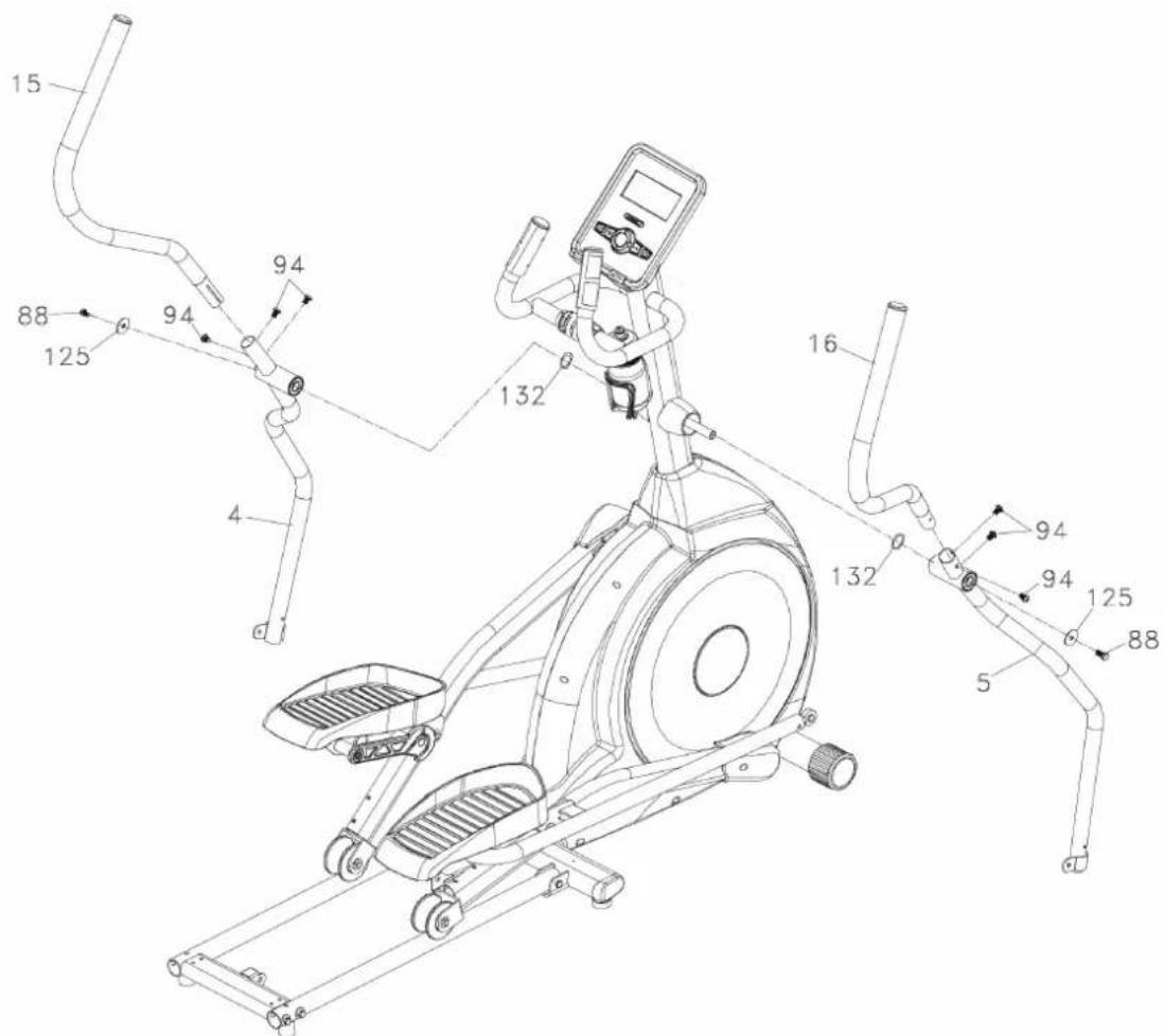 Toorx ERX700 - Τοποθέτηση κινούμενων χειρολαβών - 5