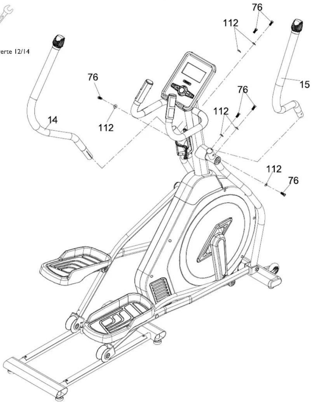 Toorx ERX500 - Assemblage des leviers supérieurs - 4