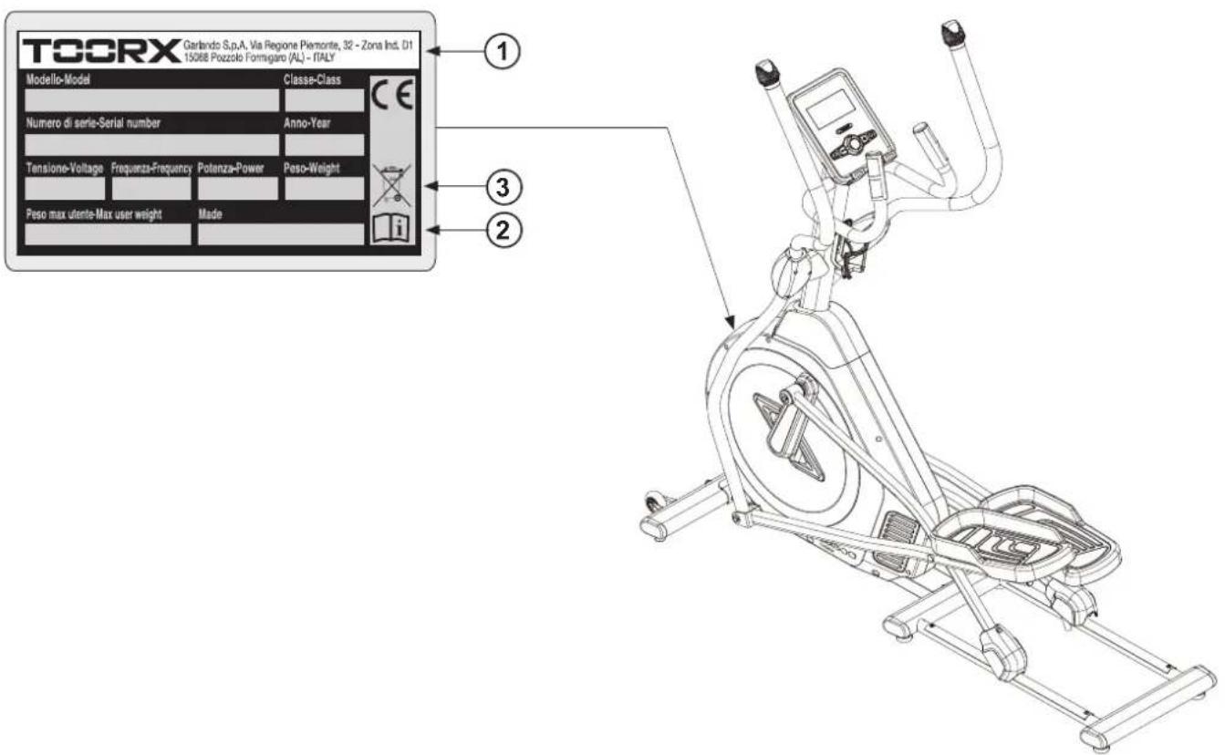 Toorx ERX500 - ETIQUETTES SUR LE PRODUIT - 1