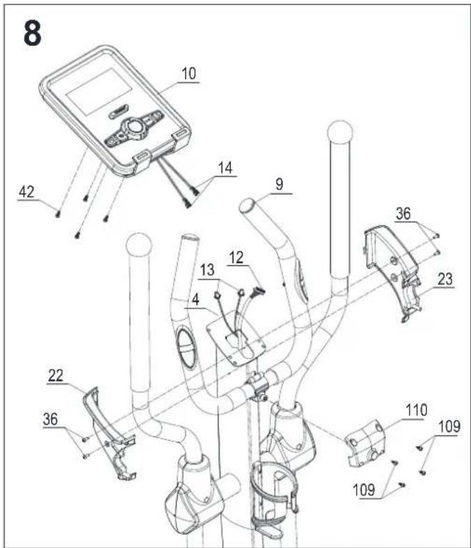 Toorx ERX300 - 7) Assemblage guidon - 1