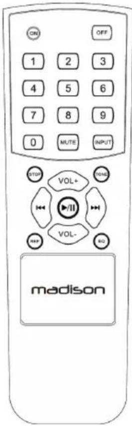 MADISON MADCENTER200CDBK - TELECOMMANDE - 1
