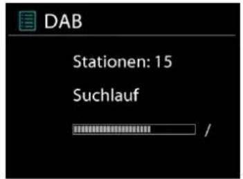 DAB Stationen: 15 Suchlauf /