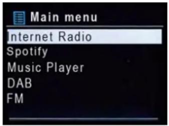Soundmaster ICD3030 - MENU PRINCIPAL - 1