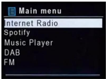 Soundmaster ICD3030 - MENU PRINCIPALE - 1