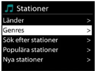 Soundmaster ICD3030 - - Lista över stationer - 1