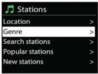Soundmaster ICD3030 - - Station list - 1