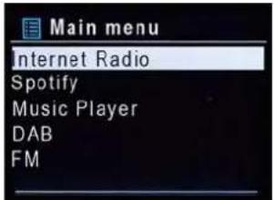 Soundmaster ICD3030 - HOVEDMENU - 1