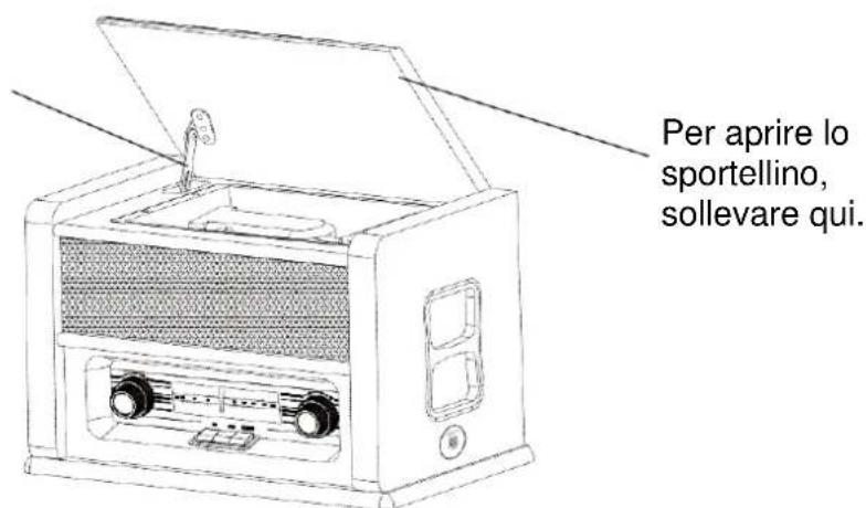 Soundmaster NR976 - IMPORTANTE: Alzare e abbassare lo sportellino del CD - 1