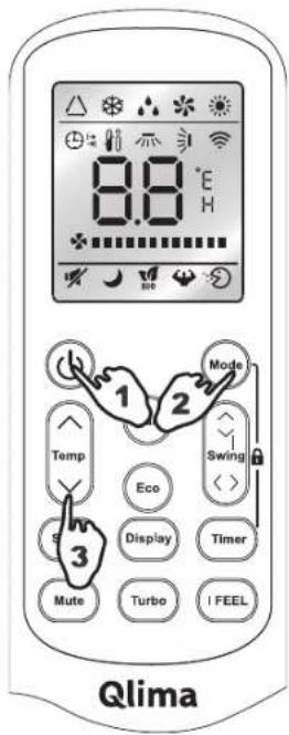 QLIMA TS832 - Fonctionnement du mode FEEL △ - 1