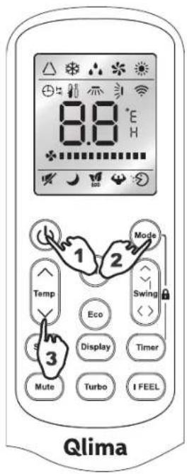 QLIMA TS825 - Select FEEL mode - 1