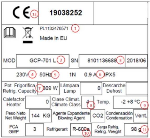 Scancool GCR2254X - 3.PROJEKTDATEN - 1