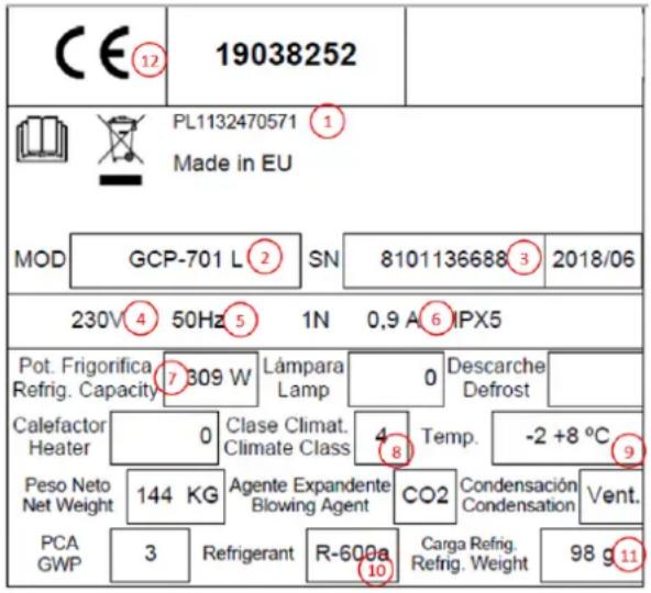 Scancool GCR2254X - TUOTTEEN TIEDOT - 1