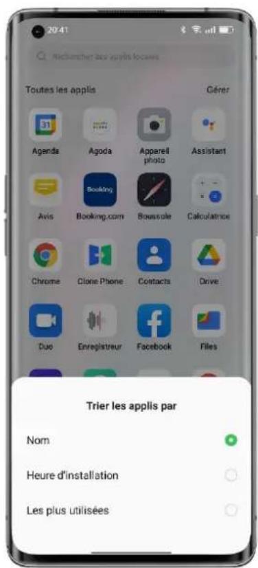 OPPO Reno 8 Lite 5G - Trier les applications - 1
