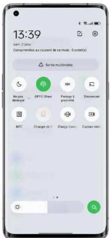 OPPO Reno 8 Lite 5G - Lancer la capture vidéo de l'écran à partir de paramètres rapides - 1