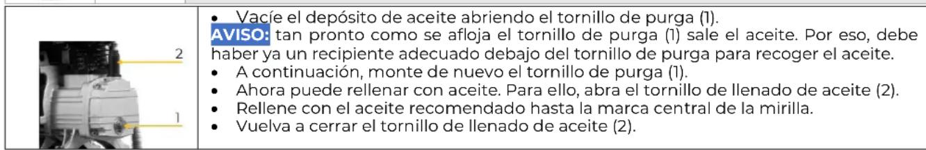 Zipper ZICOM24E - Cambie el aceite - 2