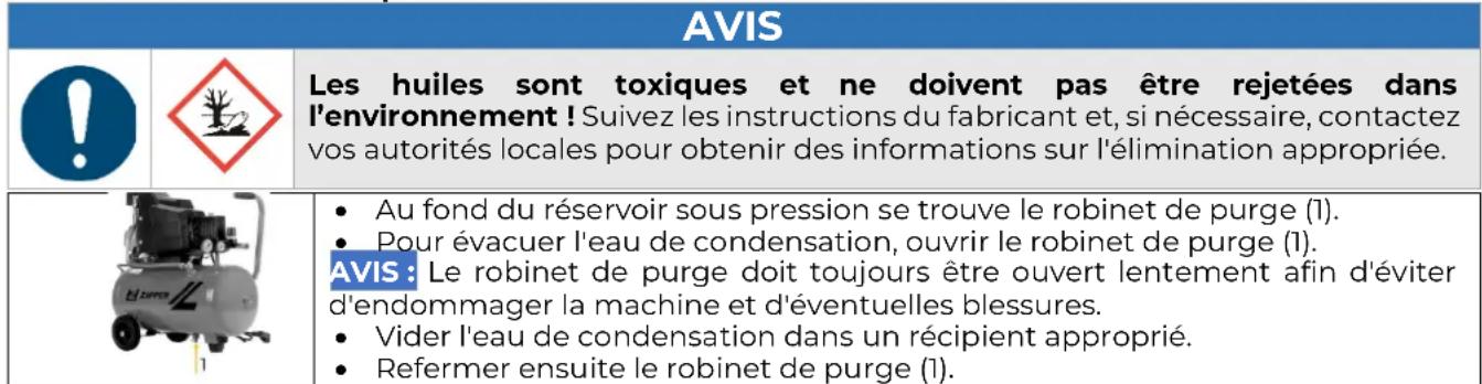 Zipper ZICOM24E - Purge de l'eau de condensation - 1