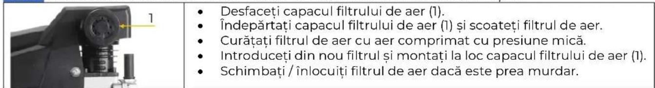 Zipper ZICOM24E - Curatarea / schimbarea filtrului de aer - 1