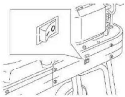Technical diagram showing a mechanical assembly with a labeled component 'O' and an inset view of its mounting bracket.