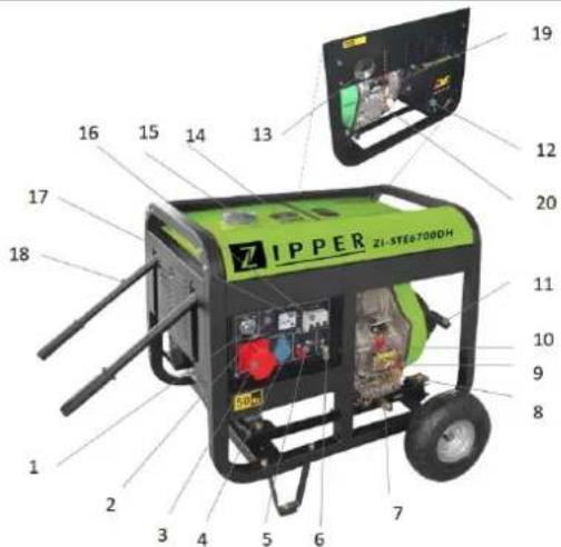 Zipper ZISTE6700DH - Komponenten / components / Komponente / Composants - 1
