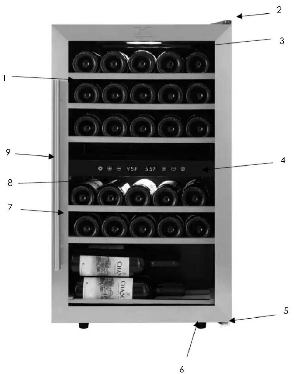 KALORIK WCL 44446 - PARTS DESCRIPTION / DESCRIPTION DES ÉLÉMENTS/ DESCRIPCÍON DE PARTES - 1