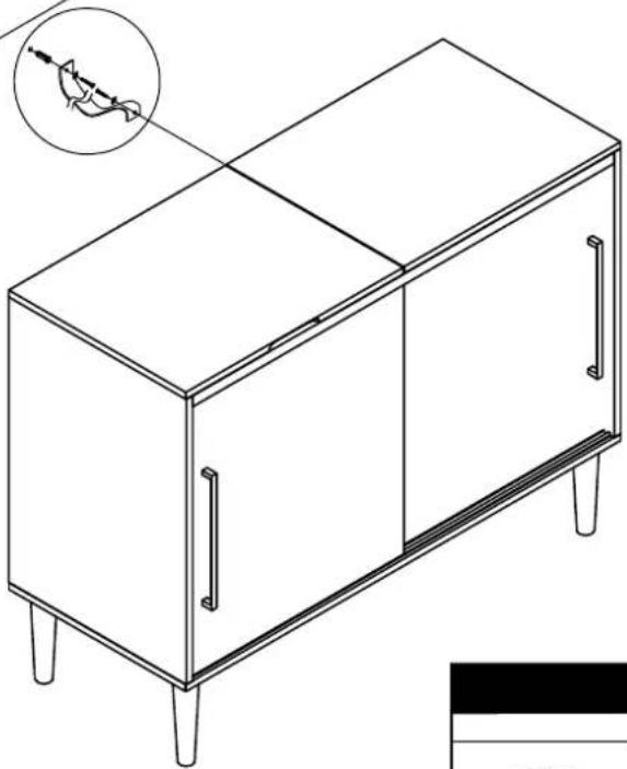 Crosley Everett CF1103 - SAFETY STRAP WALL ASSEMBLY INSTRUCTIONS - 2