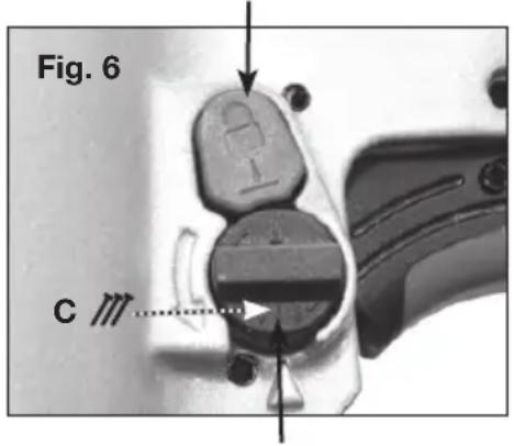Porter-Cable FR350B - Activation du mode déclenchement - 1 m - 1