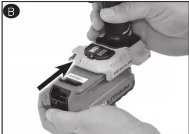 Porter-Cable PCCK607 - Operating Instructions Installing and Removing the Battery Pack From the Tool - 1