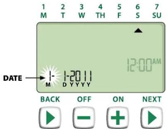 RAIN BIRD ESPRZXe - Configure la date et l'heure actuelles. - 1