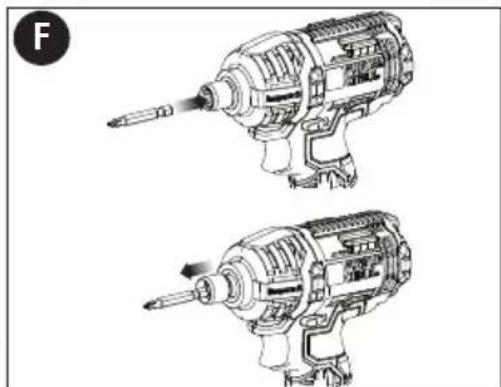 Porter-Cable PCC640 - MANDRINÀ BLOCAGE RAPIDE - FIGURE F - 1