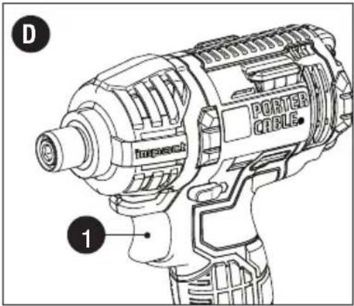Porter-Cable PCC640 - INSTALLING AND REMOVING THE BATTERY PACK FROM THE TOOL - 3