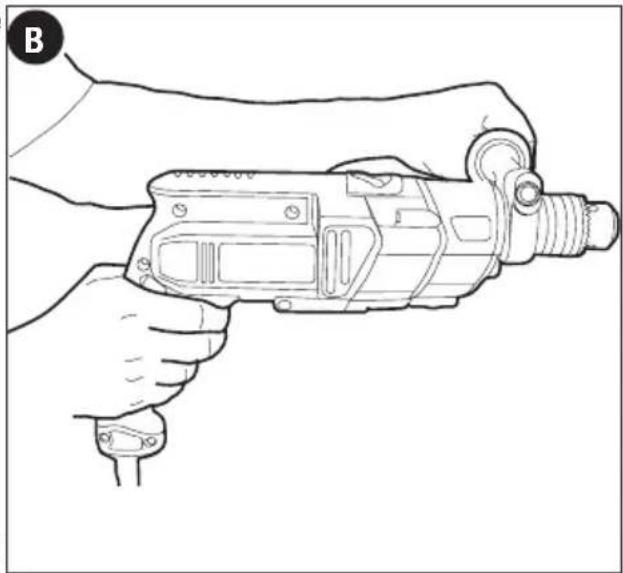 Porter-Cable PC70THD - Fixation de la poignée latérale - (fig. C) - 2