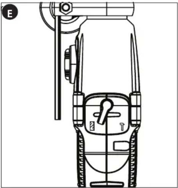 Porter-Cable PC70THD - Selección del modo de taladrado (fig. E) - 1
